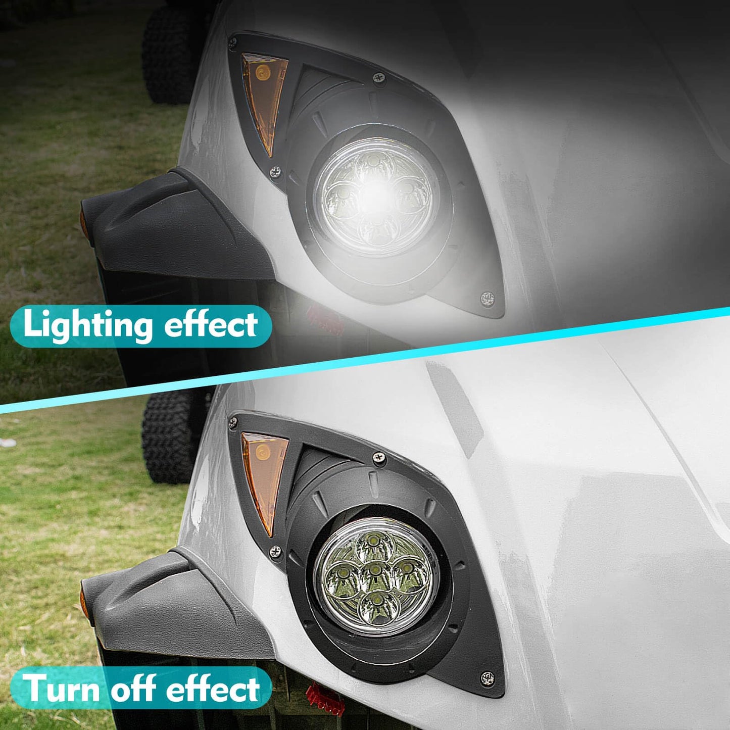 Golf Cart LED Head Light Kit For YAMAHA Drive G29 2007-2016 Gas or Electric Golf Cart Front LED Light Kit Replacement for Yamaha Gas&Electric 12V