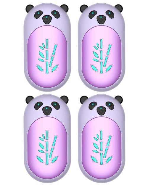 Hand Warmers Rechargeable 4 Pack, 6000mAh Electric Hand Warmer Reusable, 20Hrs Long Heating, Portable Pocket Heater Handwarmer for Women Men, Outdoor Camping, Hunting Gear (4 Pack 716-Purple)