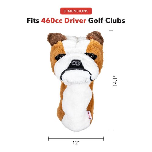 Daphne's Headcovers Bulldog Driver Headcover | Premium Driver Headcovers | Funny Golf Club Covers | Stylish Protection for Your Clubs | Men's Golf Gear | Driver Headcover for Men and Women