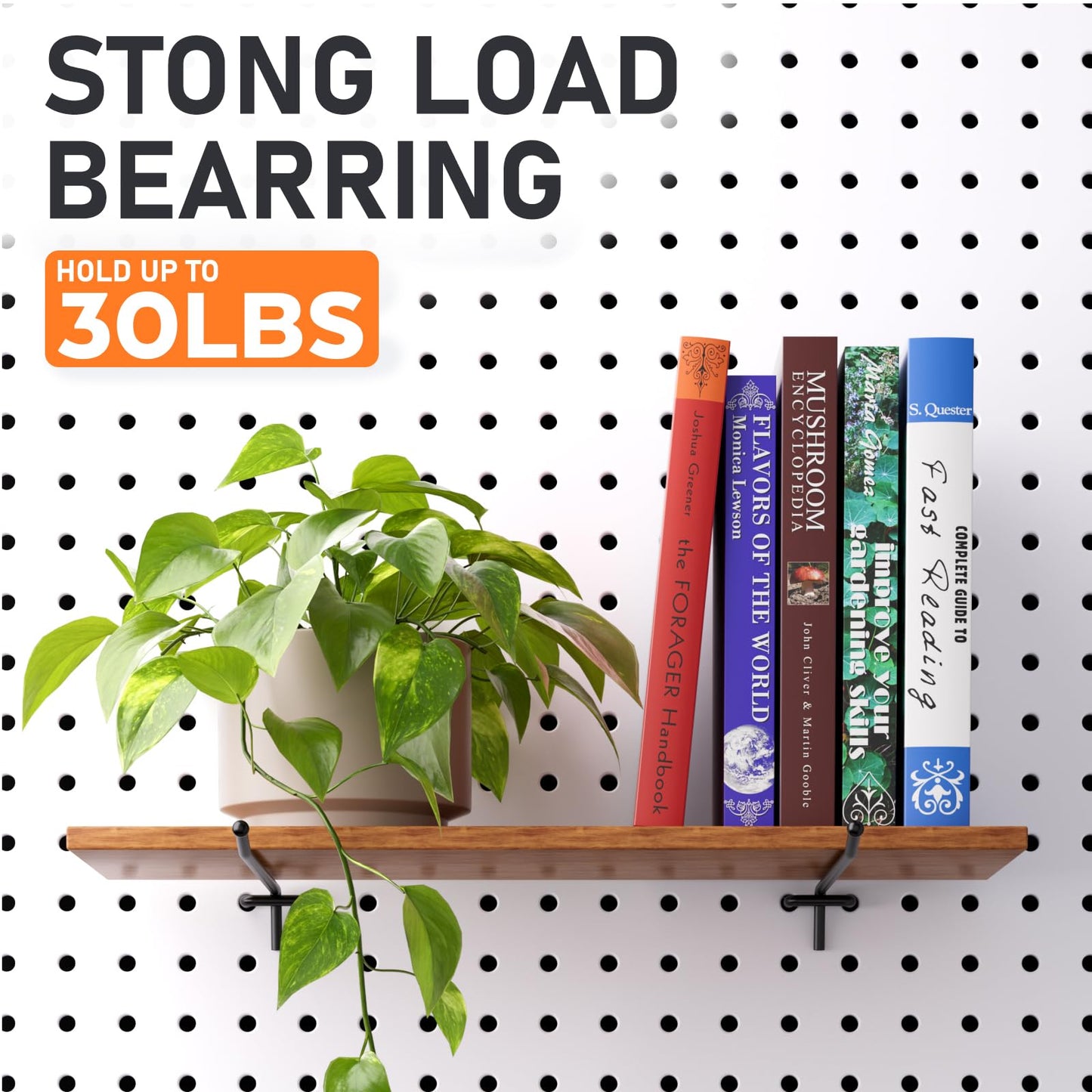 INCLY 36 Pack 4/6/8 Inch Black Pegboard Hooks, 1/4" Heavy Duty Peg Board Shelving Hooks Accessories, Peg Board Tool Hangers Fit 1/4" Pegboard for Organizing Garage, Craft Room, Kitchen, Store