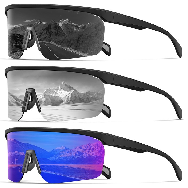 KALIYADI Mens-Sunglasses Polarized Sports Sunglasses-Men: Running Sun glasses Men Women UV400 Protection for Cycling