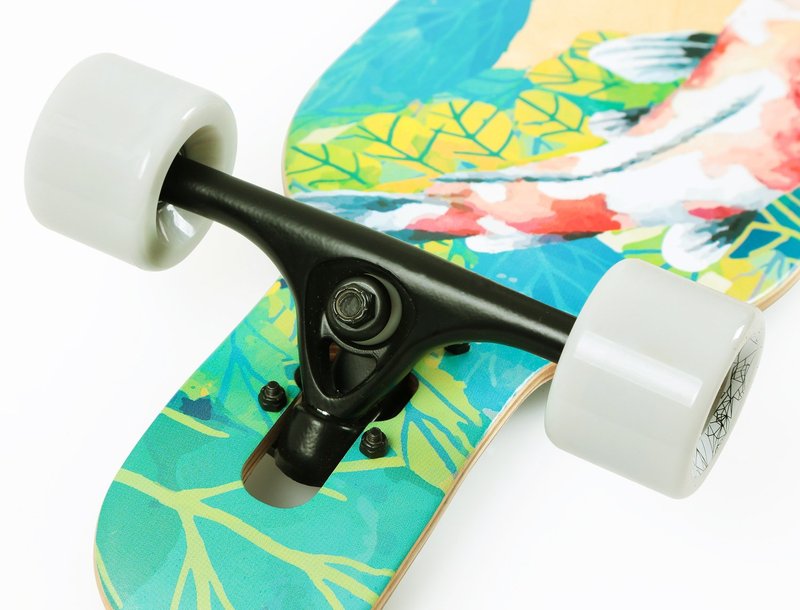 VOLADOR Urban Freeride Pro Longboard| Adaptive Cruiser 42inch| North America Maple| Camber Concave Drop Through Longboard Complete| Setup for Urban Commuting (Meditation)
