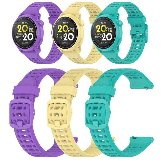YANMONGI Silicone Bands Compatible with COROS PACE 4/PACE Pro/PACE 3/APEX 2 Pro/APEX PRO/APEX 46MM，Soft Silicone Breathable Strap Sport Band for Men Women-Purple