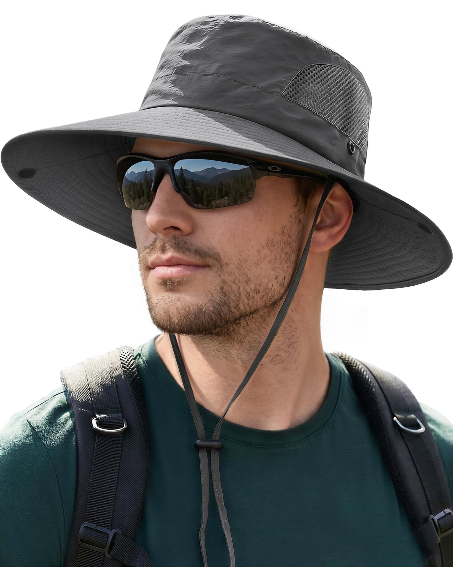 Sun Hats for Men Fishing Hiking Hat Sun Protection Wide Brim Bucket Hat