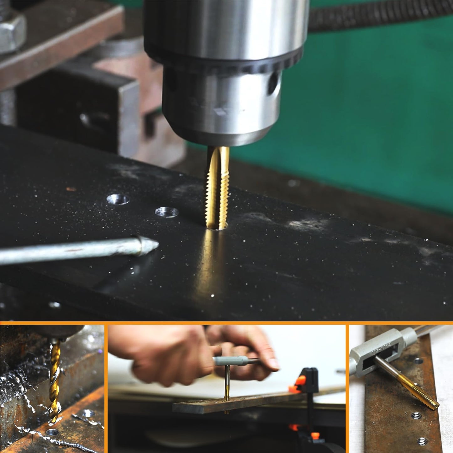 RURITKIT M6x1.0 Tap and 5.0mm Drill Bit Kit, M2 HSS Metric Drill and Tap Set, Combination of Drill and Tap Kit for Metal