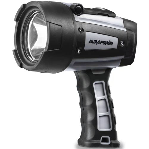 Durapower Rechargeable Spotlight, IP68 Waterproof Super Bright Handheld Spotlight, High Lumen LED Portable Spot Flashlight for Marine Boat Hunting Camping