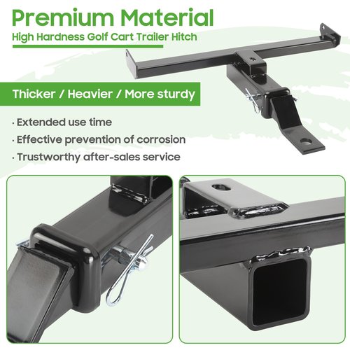 10L0L Golf Cart Bumper Trailer Hitch Suitable for EZGO RXV 2008+ Models,Trailer Hitch Fit for Golf Cart Backseat Footrest