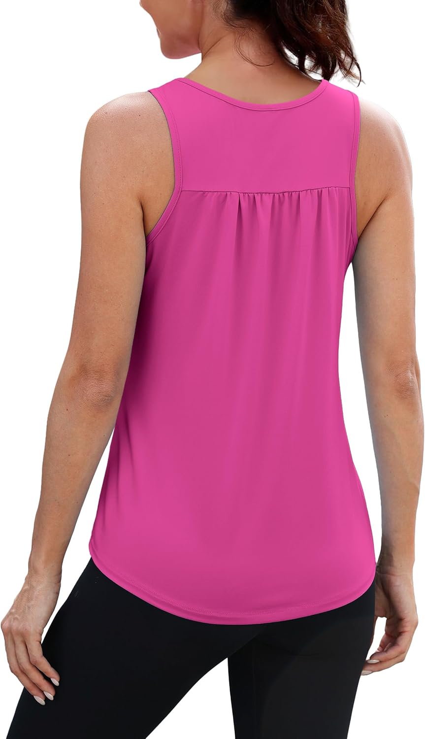 NIASHOT Workout Tank Tops - Women's Racerback Yoga Top | Loose Fit Sleeveless Athletic Shirt Pack