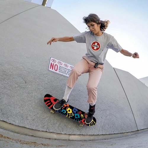 GANMP Skateboard Grip Tape 9" x 33", Bubble Free Waterproof Scooter Grip Tape, Longboard Grip Tape for Rollerboard Stairs Pedal Wheelchair Step (Graffiti Handprint 2)