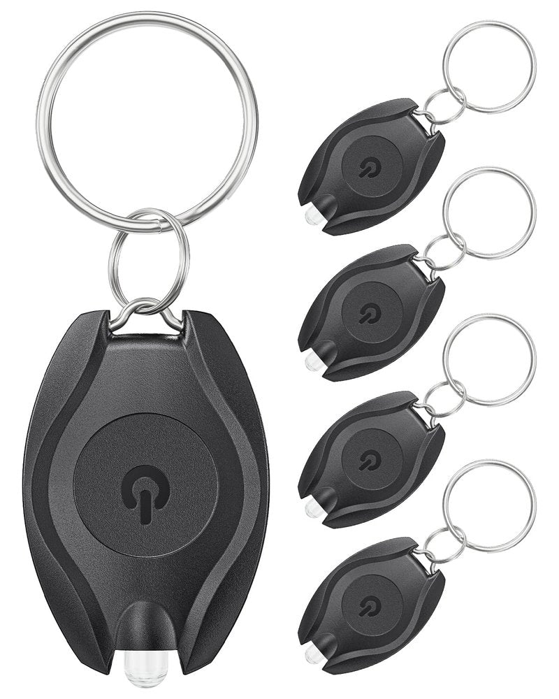 Uniclife 10 Pack LED Keychain Flashlight Mini LED Keychain Light 14 Lumen Portable Ultra Bright Battery Powered Key Ring Torch for Outdoor Camping Party Hiking and Emergency Lighting