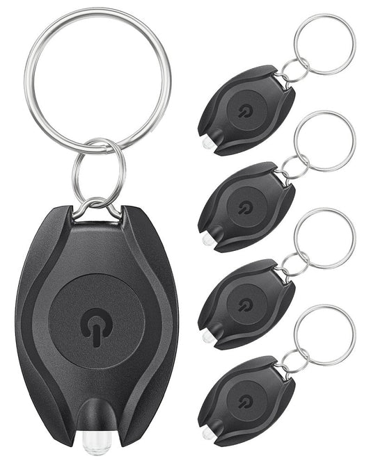Uniclife 10 Pack LED Keychain Flashlight Mini LED Keychain Light 14 Lumen Portable Ultra Bright Battery Powered Key Ring Torch for Outdoor Camping Party Hiking and Emergency Lighting