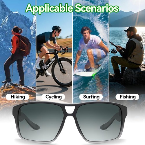 Dollger Polarized Sports Sunglasses for Men Women UV400 Protection Goggles Running Cycling Fishing Golf Bike TR-90 Frame