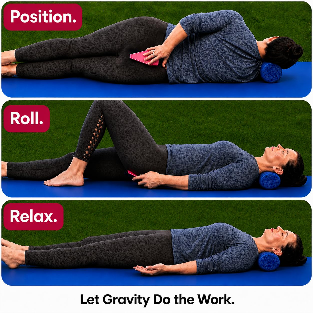 Sacro Wedgy® Female Complete System, Sacrum Wedge & Neck Support Roll