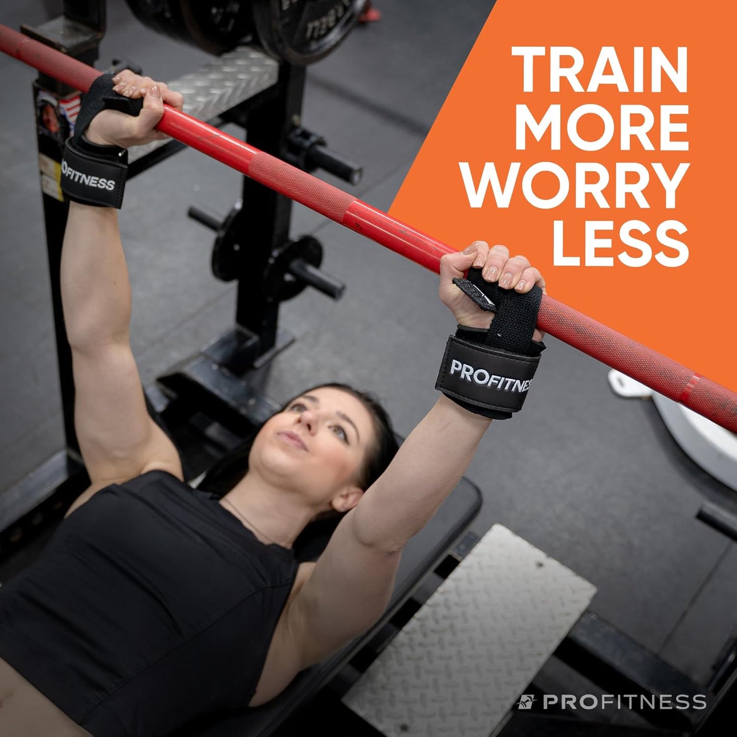 ProFitness Weight Lifting Straps - 10” Padded Neoprene Straps with Non-Slip Grip for Men & Women