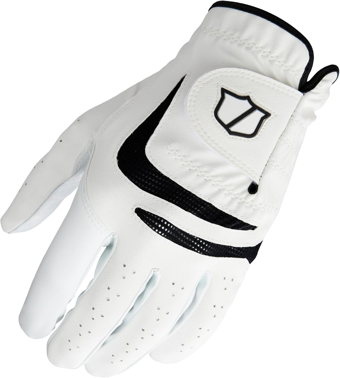 WILSON Men's Grip Plus Golf Gloves - Enhanced Comfort & Performance | White/Black