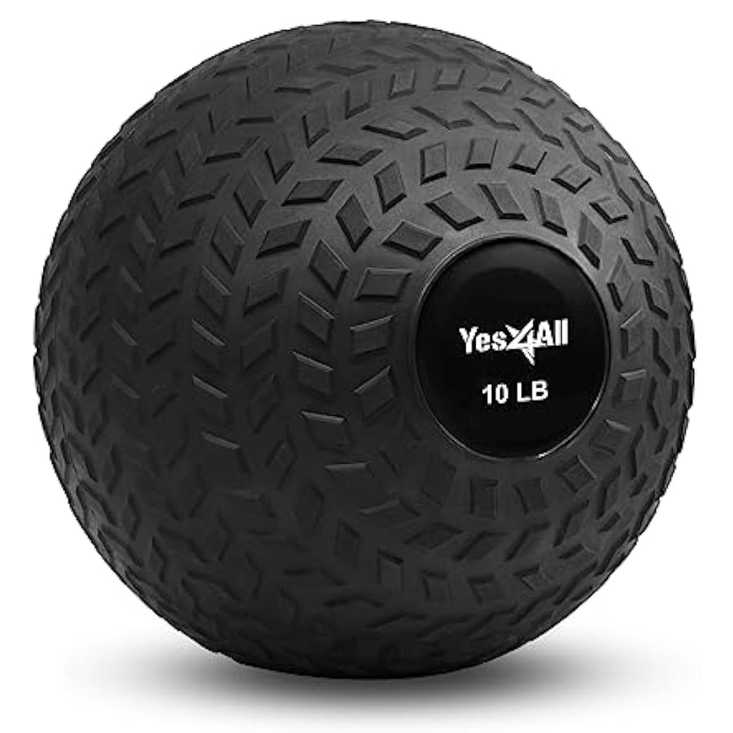 Yes4All Slam Balls, 10-40lb Weighted Ball Weight, Durable PVC Sand Filled Workout Dynamic Slam Ball for Strength Training, Triangle, Black, 10lbs