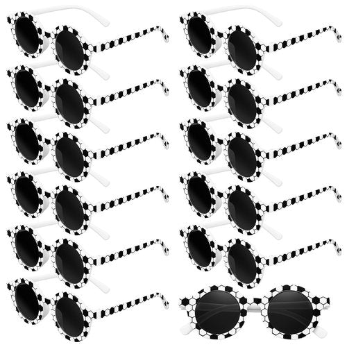 Relaxweex 16 Pair Basketball Soccer Baseball Sunglasses Sport Sunglasses Team Gift Bulk for Players Goodie Bag Fillers(Soccer)