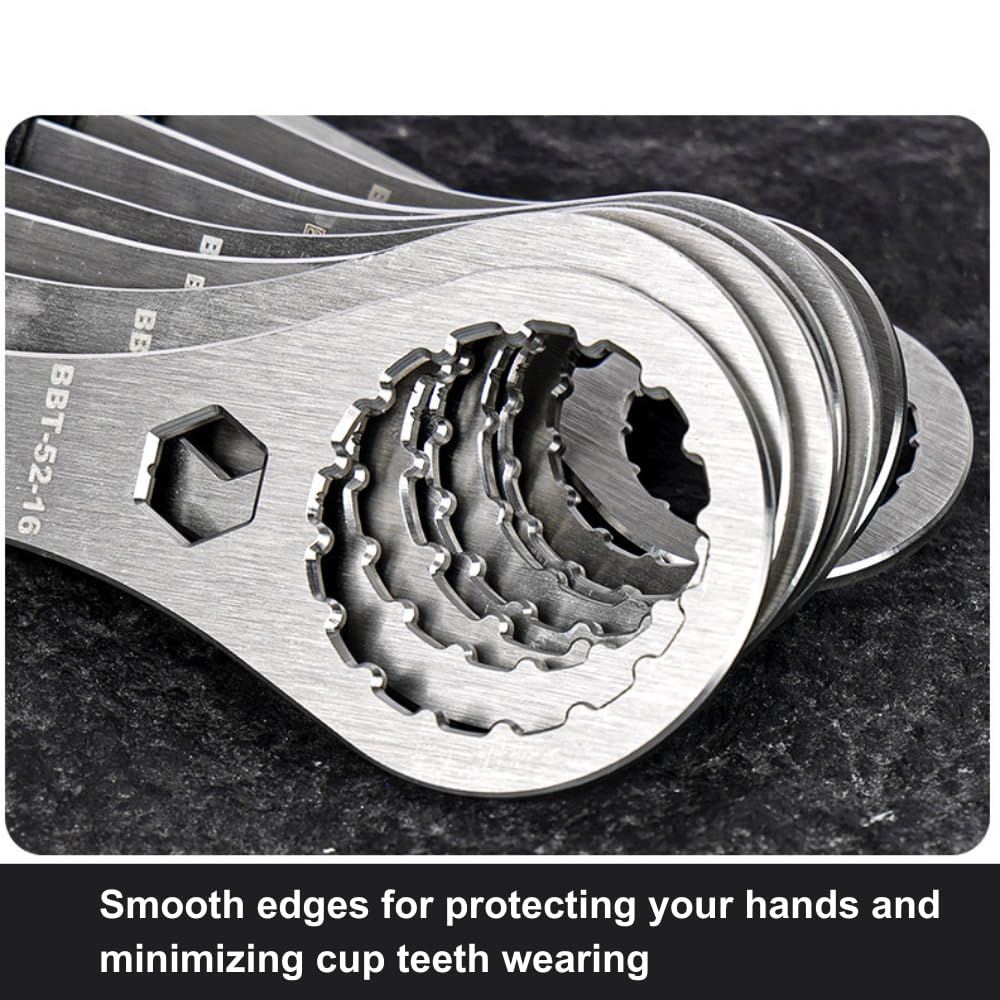 Juscycling Bottom Bracket Tool for 44mm OD 16-Notch Threaded BB, Compatible with Shimano Hollowtech, SRAM Truvativ, Campagnolo and Many Other Brands