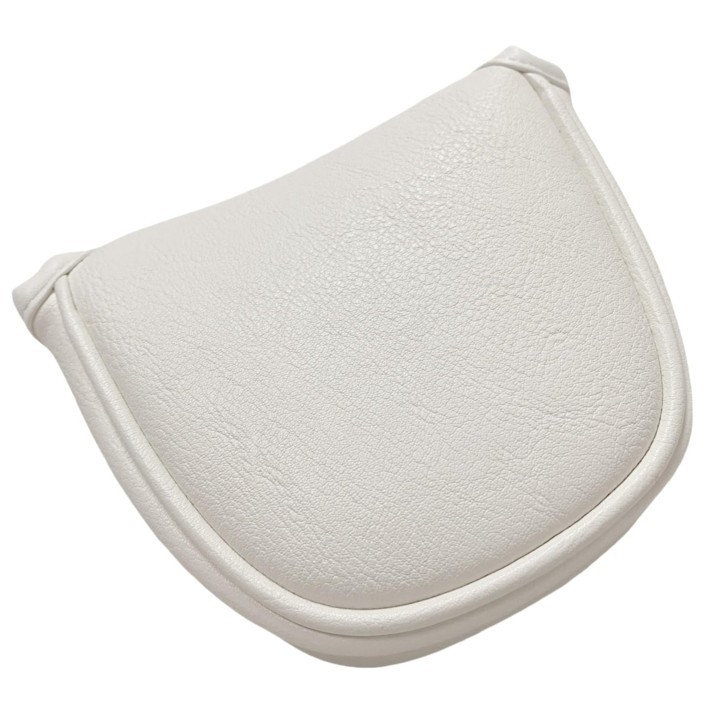 CHILXE Mallet Putter Head Cover - Black or White, Magnetic Closure, Leather, Golf
