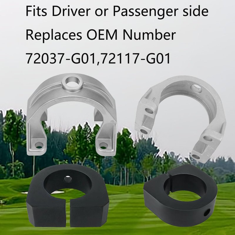 2Pack (72037-G01 72117-G01) Rear Spring ISO Mount Cap/Rubber Bushing,Compatible with EZGO TXT Gas Golf Cart 1994-2008 Driver Passenger Side