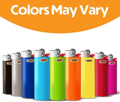 BIC Classic Lighter - Assorted Colors, 50-Count Tray | Up to 2X the Lights