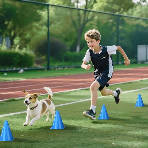 Durable 7-Inch Soccer Cones - 12pcs Plastic Traffic Cones for Sports Training & Agility Drills