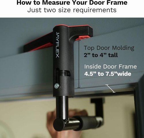 Jayflex CrossGrips Compact Pull Up Bar - Adjustable Door Frame Fitness Bar | 250 lbs Capacity