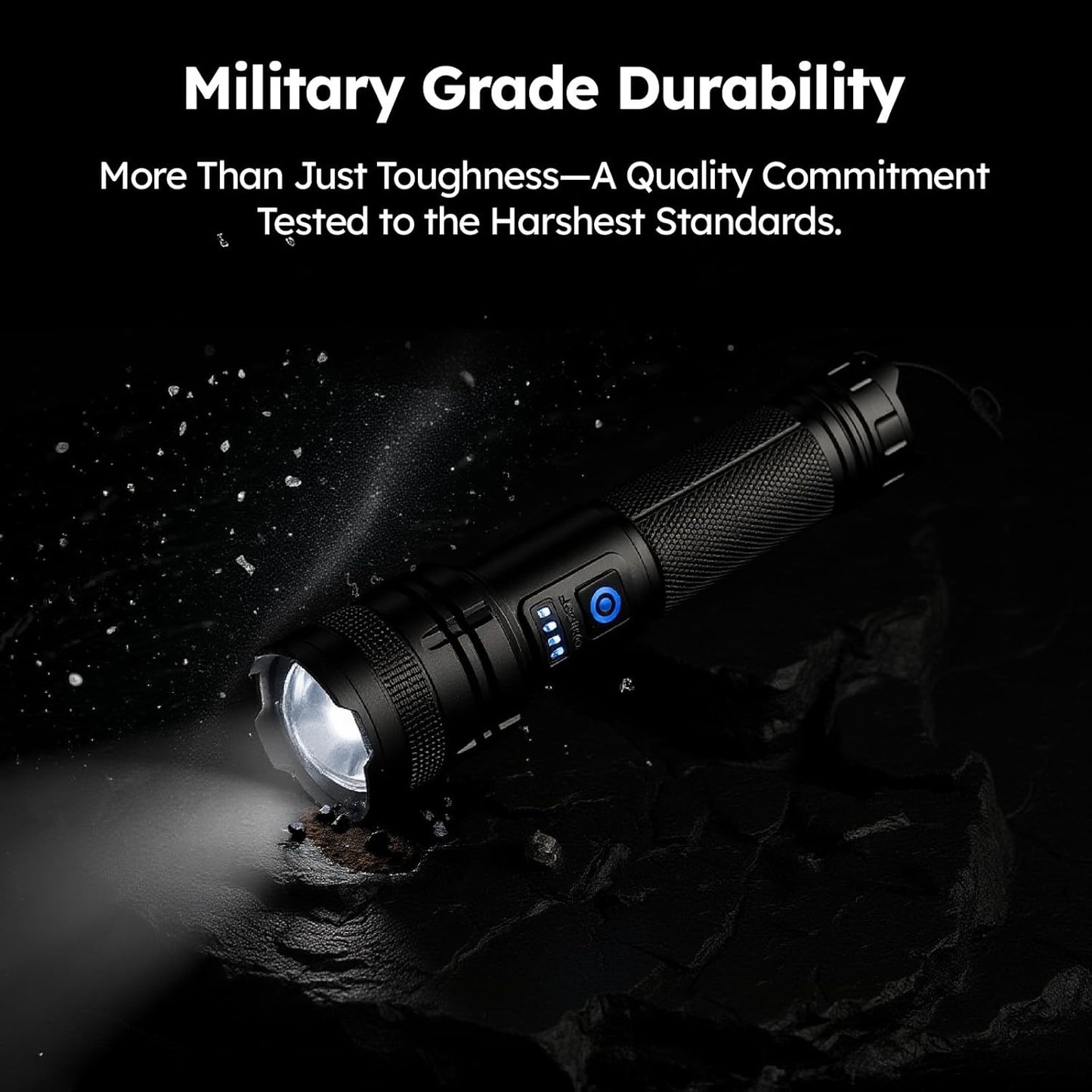 High Lumens Rechargeable LED Flashlight 2-Pack - 90000 Super Bright, 5 Modes, Adjustable Focus for Home, Camping & Outdoor Use
