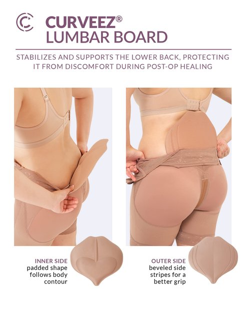 CURVEEZ Lipo Lumbar Molder Back Board, Essential Post Surgery Supplies for Lipo, BBL & Tummy Tuck Recovery, Compression Board