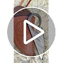 Hand Forged Celtic Viking Knife - Damascus Steel Fixed Blade with Leather Sheath