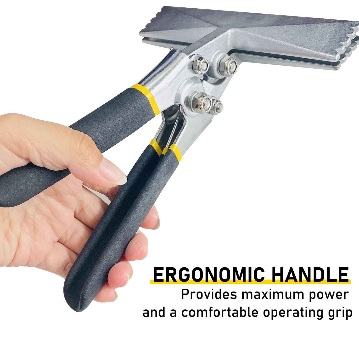 Socpuro Sheet Metal Hand Seamer, 6 Inch Straight Jaw Sheet Metal Bender Tool Non-Slip Handle Seamer Tool for Bending and Flattening Sheet Metal