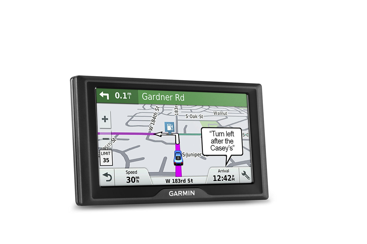 Garmin Drive 61 USA LM GPS Navigator System with Lifetime Maps, Spoken Turn-by-Turn Directions, Direct Access, Driver Alerts, TripAdvisor and Foursquare Data, 6"