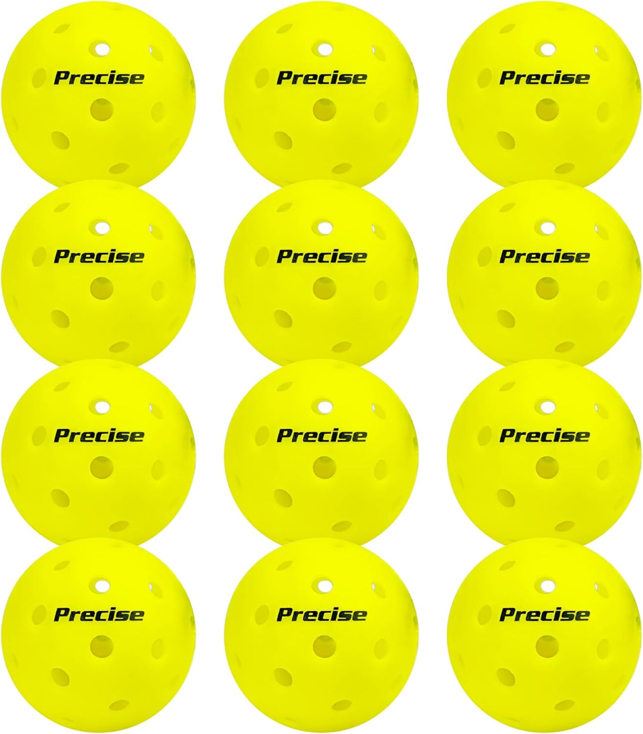 PRECISE Pickleball Balls - USAPA Approved Outdoor A 40 Model with 40 Holes for Enhanced Durability