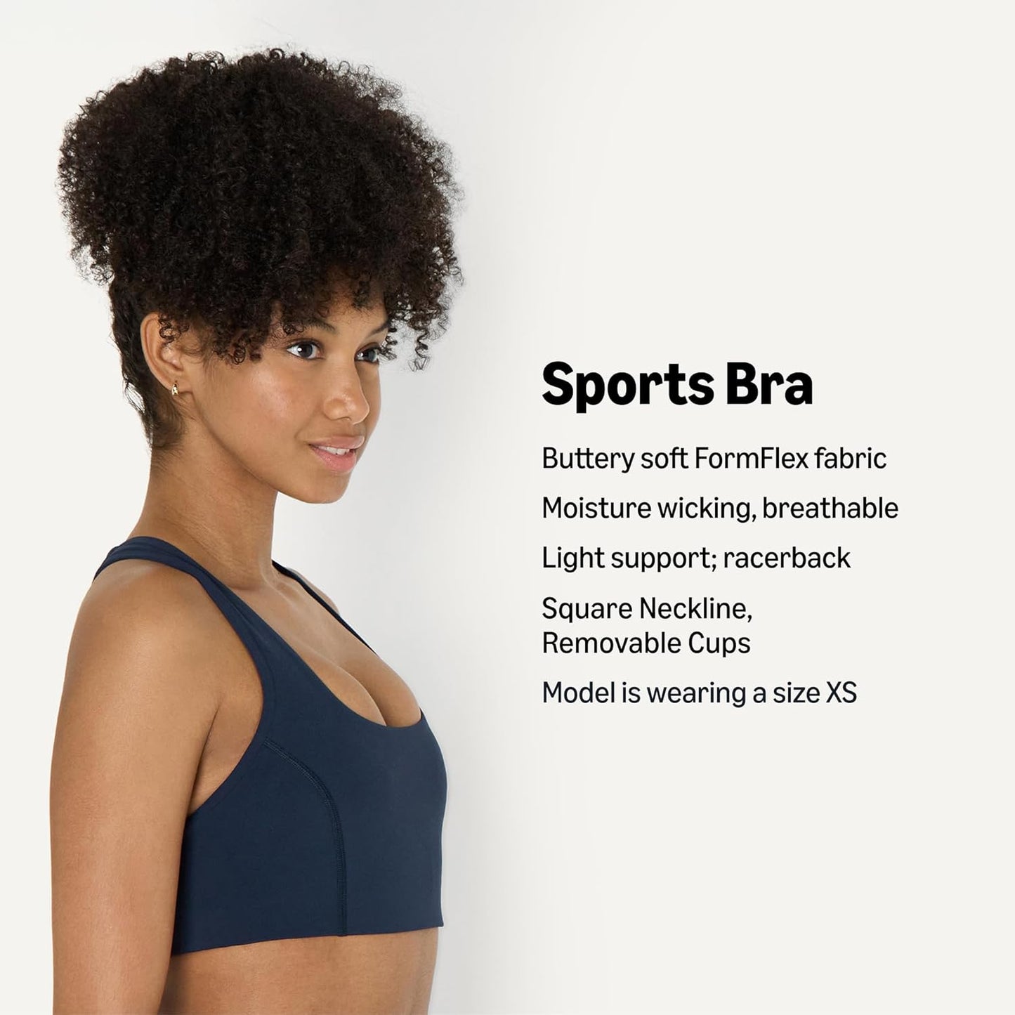 Skiennix Women's Active FormFlex Sports Bra - Buttery Soft Light Support | Square Neck Racerback