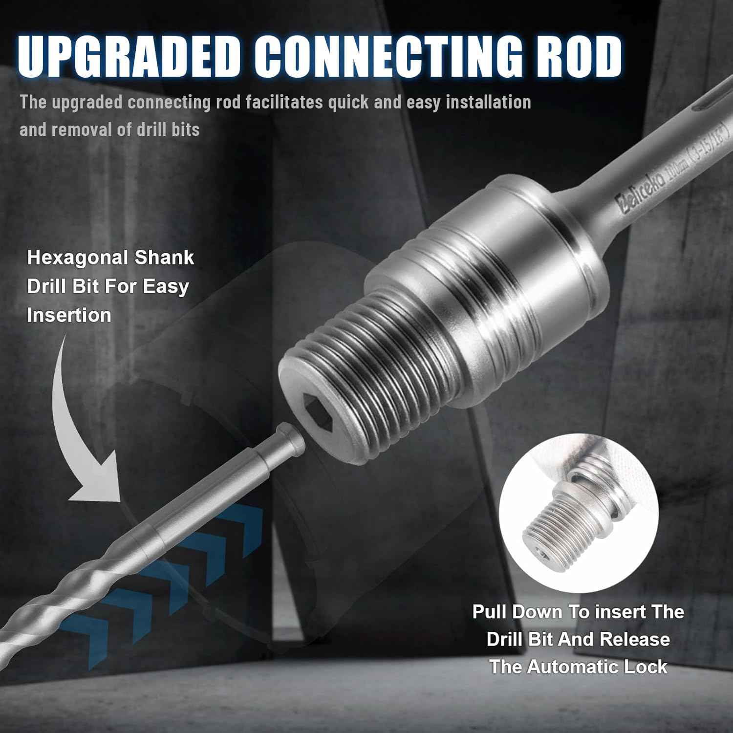 Concrete Hole Saw Kit with Dust Bowl - 30-115mm SDS Plus Set for Brick, Stone & Cement