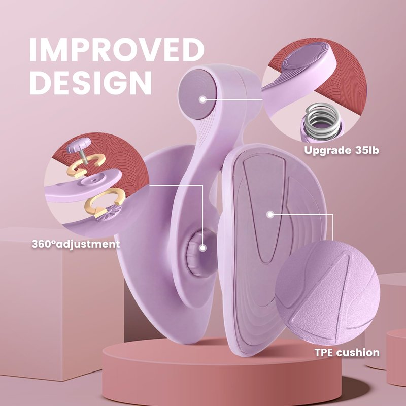 SUSHENJO Inner Thigh Exerciser Resistance Band Set, Pelvic Floor Kegel Trainer, Hip Leg Trainer for Postpartum Recovery Home Gym Equipment