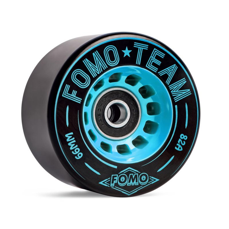 FOMOTEAM Roller Speed Skate Wheels Racing Wheels Outdoor or Indoor 66mm38mm with ABEC-9 Bearings Installed 82A (Set of 8)