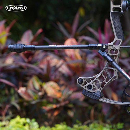 LWANO Archery Compound Bow Stabilizer - Adjustable 6-12 Inch Carbon Fiber for Vibration Reduction
