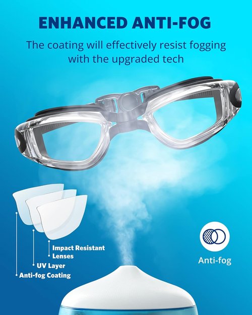 Aegend Swim Goggles - No Leak Design for Adults & Youth | Comfortable Fit & Full Protection