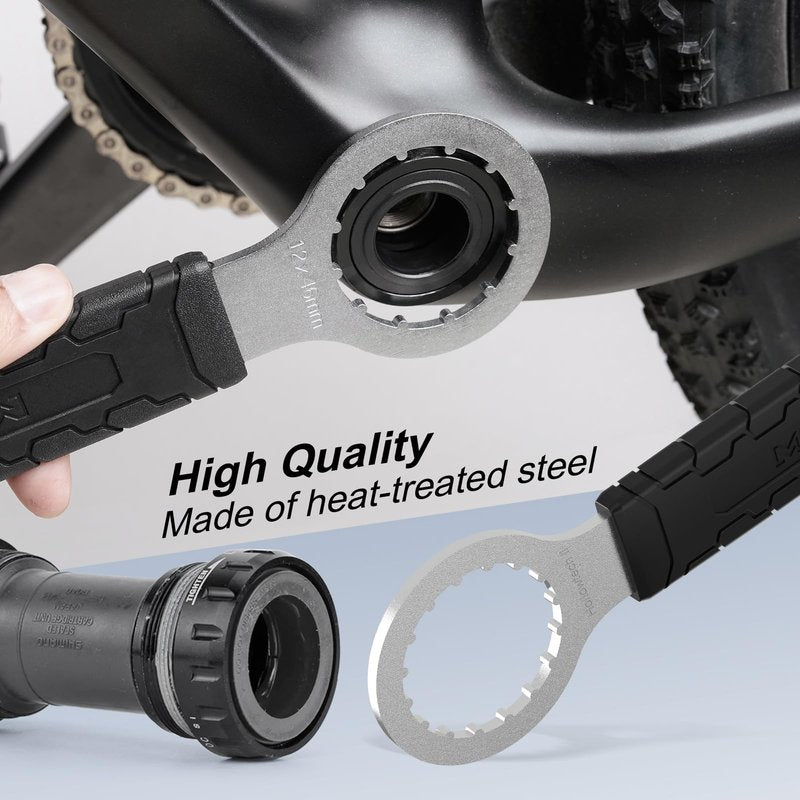 MZYRH Bicycle Bottom Bracket Tool - Bike Bottom Bracket Install Removal Tool Compatible with Shimano Hollowtech II/BB9000, BBR60,FSA MegaEvo (12x46MM)