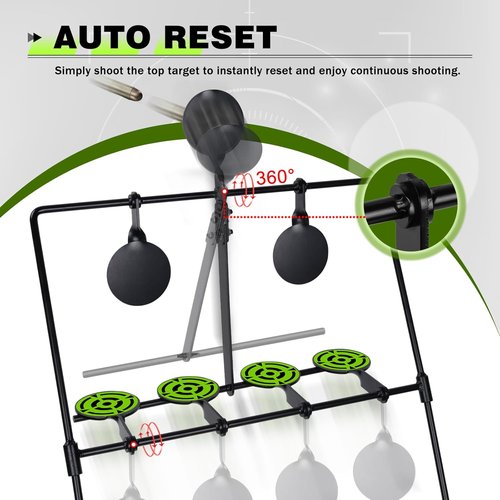 Ideagle BB Gun Targets - Durable Metal Resetting Shooting Target for .177/.20 Caliber | Perfect for Backyard Fun
