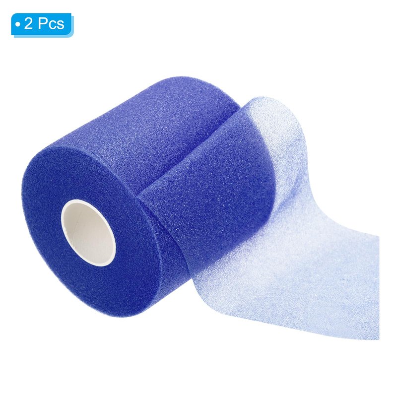 PATIKIL 30 Yard x 2.8 Inch Badminton Grip Cushion Wrap, 2 Pack PU Tennis Racket Grip Tape Backing Film Handle Anti Skid Cushion Accessories, Dark Blue