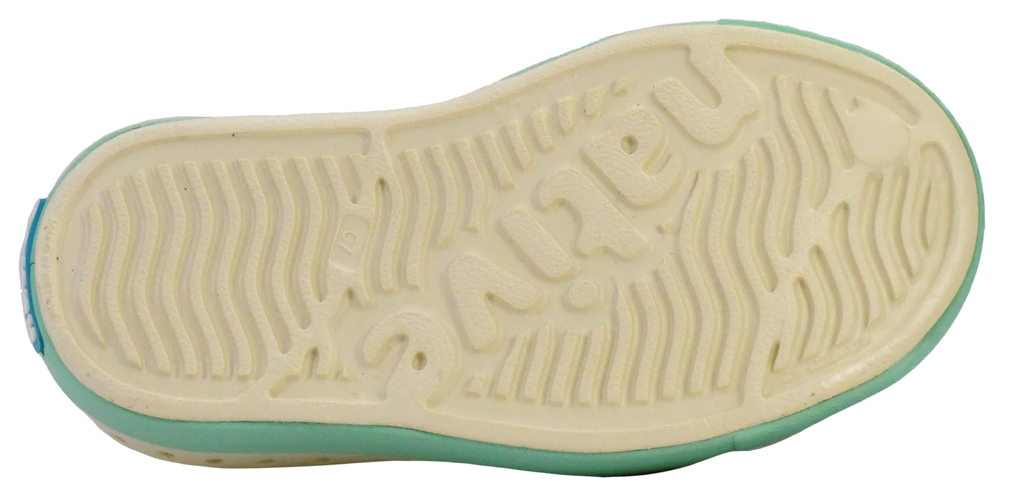 Native Shoes Unisex-Kids Jefferson Sneakers, Bone White/Fresco Green, 10 Toddler