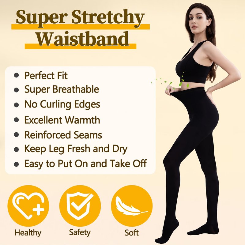 Myshear Medical Compression Pantyhose for Women Men, 15-20 mmHg Compression Tights, Closed Toe Graduated Compression Stockings, High Waist Compression Leggings, Support Hose for Varicose Veins, Edema