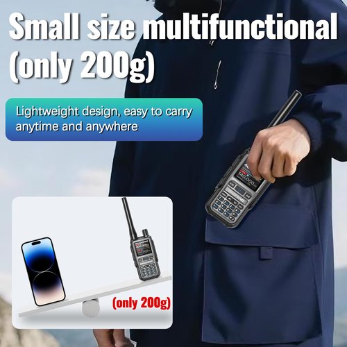 Baofeng Radio UV-5R Mini Ham Radio Long Range Two Way Radio NOAA Weather Radio Rechargeable Walkie Talkies Dual PTT APP Programming Copy Frequency 999CH with USB-C Charging Headset Survival Radio
