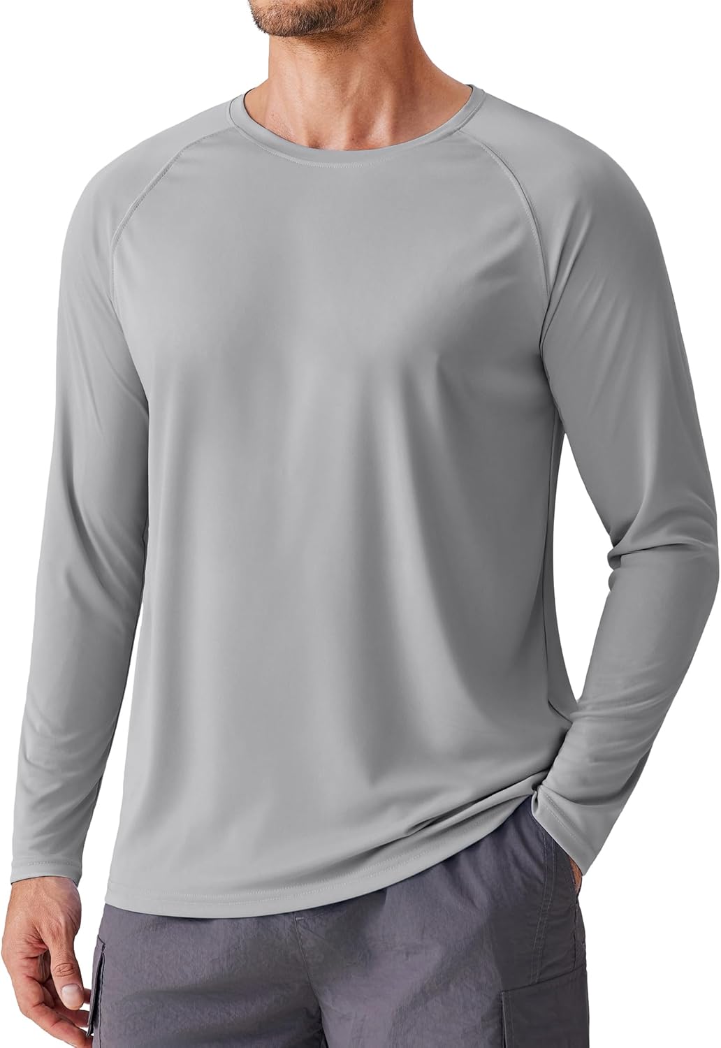 PINSPARK Men's UV Protection Long Sleeve Fishing Shirt - Camo Quick Dry Rash Guard for Active Wear