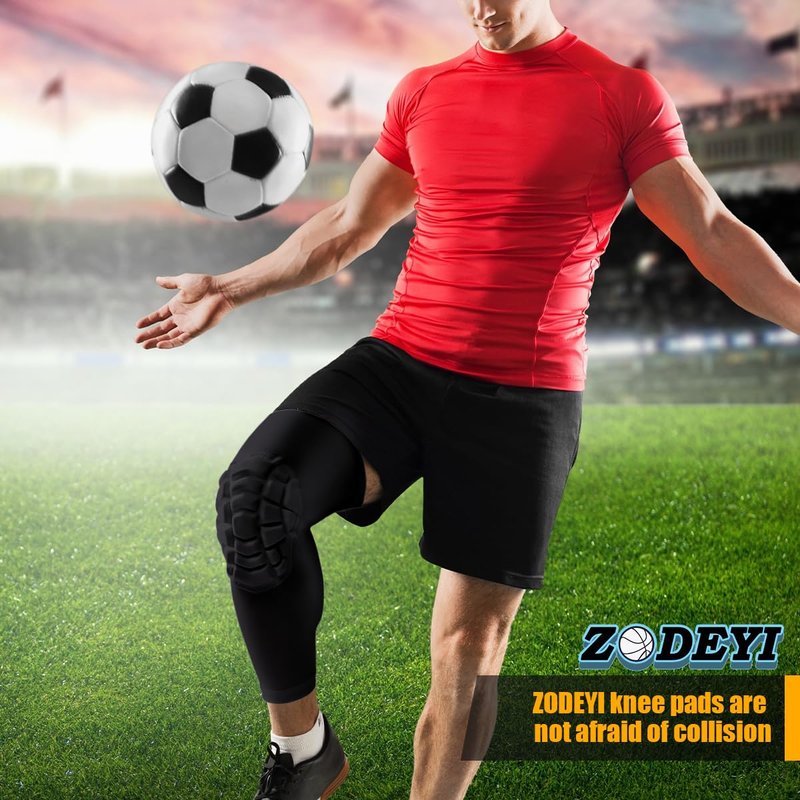 ZODEYI Knee Pads Wrestling Knee Sleeve Compression Leg Sleeves for Volleyball Basketball, Knee Compression Sleeve for Youth and Adult(Blue_XS_2 Pcs)