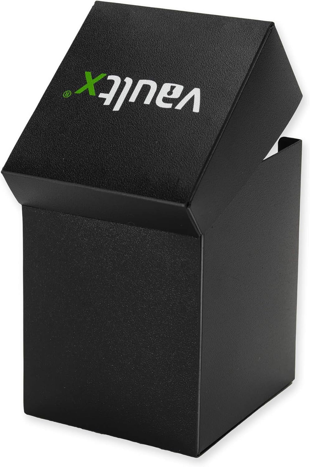 Vault X Trading Card Deck Box - Large Standard Holder for 100+ Sleeved Cards | Includes 150 Black Sleeves