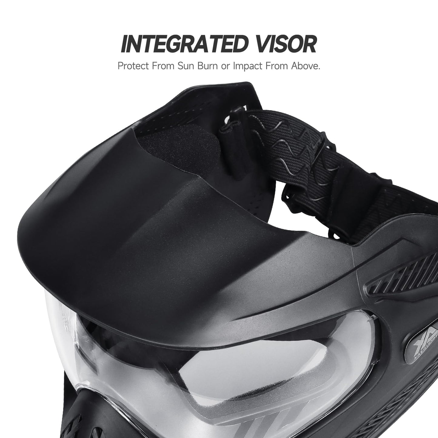 Xaegistac Paintball Mask-Intergrated Sun Visor Airsoft Mask