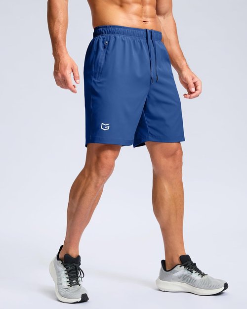 G Gradual Men's Athletic Running Shorts - Quick Dry with Zipper Pockets | 7"/5"/9" Workout Gym Shorts for Basketball & Hiking